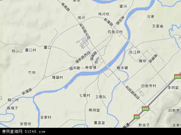 寿安镇地形图 - 寿安镇地形图高清版 - 2024年寿安镇地形图
