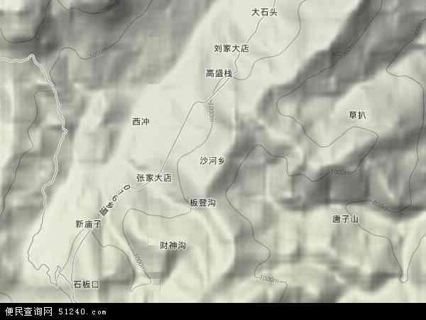 沙河乡地形图 - 沙河乡地形图高清版 - 2026年沙河乡地形图