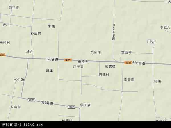 申桥乡地形图 - 申桥乡地形图高清版 - 2024年申桥乡地形图