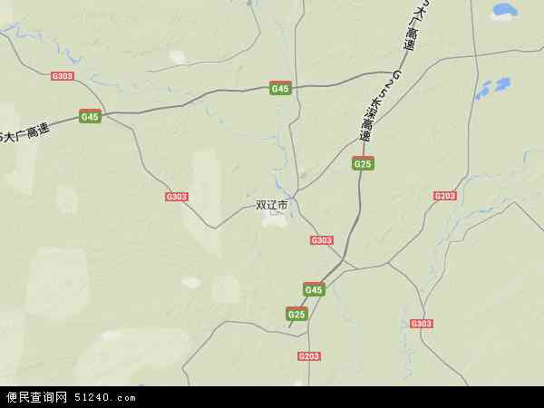 中国 吉林省 四平市 双辽市本站收录有:2021双辽市卫星地图高清版
