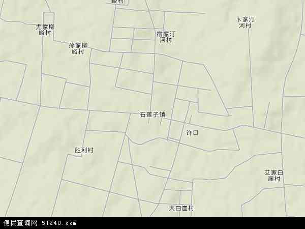 石莲子镇地形图 - 石莲子镇地形图高清版 - 2024年石莲子镇地形图