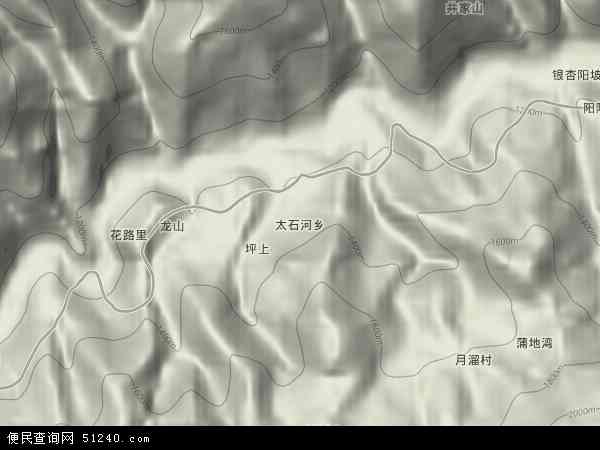 太石河乡地形图 - 太石河乡地形图高清版 - 2024年太石河乡地形图