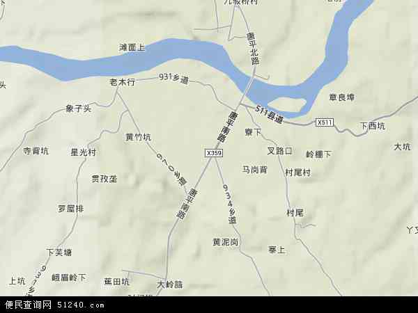 唐江镇地形图 - 唐江镇地形图高清版 - 2024年唐江镇地形图
