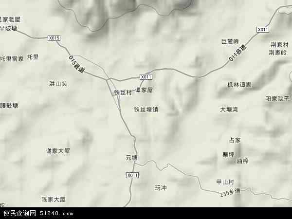 铁丝塘镇地形图 - 铁丝塘镇地形图高清版 - 2024年铁丝塘镇地形图