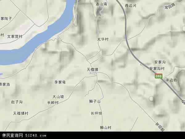 天福镇地形图 - 天福镇地形图高清版 - 2024年天福镇地形图
