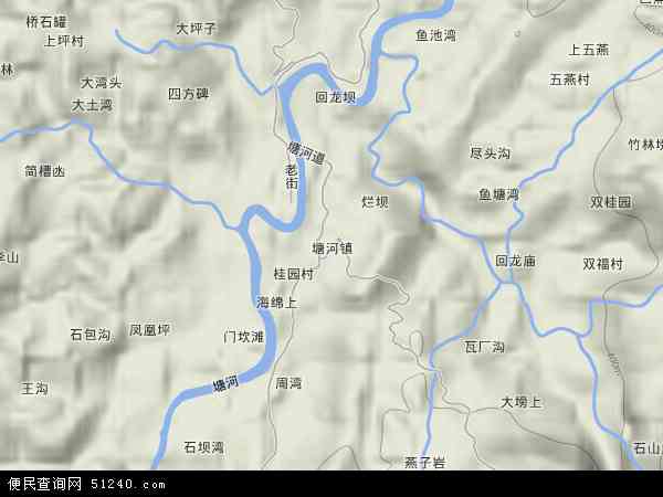 塘河镇地形图 - 塘河镇地形图高清版 - 2024年塘河镇地形图