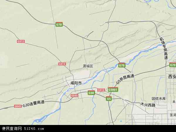渭城区地形图 - 渭城区地形图高清版 - 2024年渭城区地形图