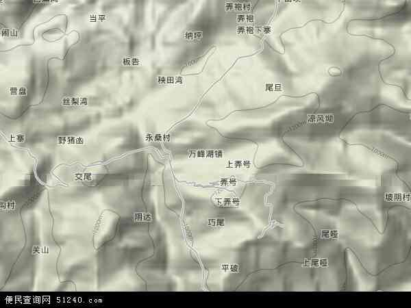 万峰湖镇地形图 - 万峰湖镇地形图高清版 - 2024年万峰湖镇地形图