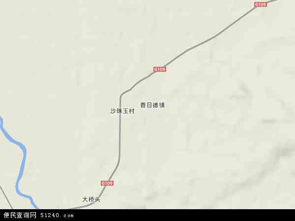 香日德镇地形图 - 香日德镇地形图高清版 - 2024年香日德镇地形图