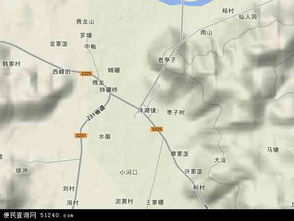 洋湖镇地形图 - 洋湖镇地形图高清版 - 2026年洋湖镇地形图