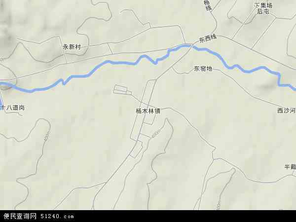 杨木林镇地形图 - 杨木林镇地形图高清版 - 2024年杨木林镇地形图