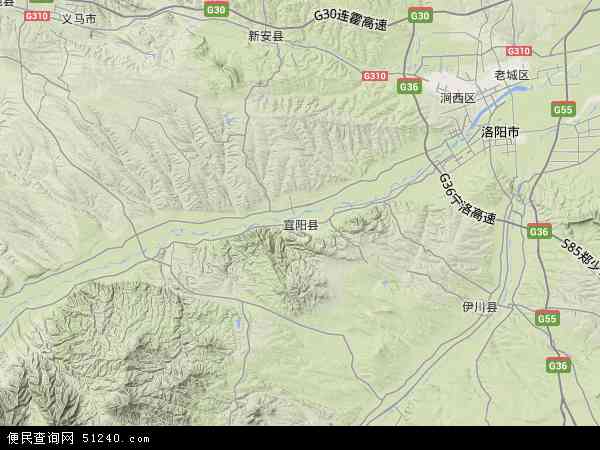 宜阳县地形地图