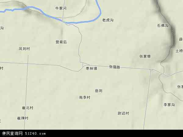 枣林镇地形图 - 枣林镇地形图高清版 - 2026年枣林镇地形图