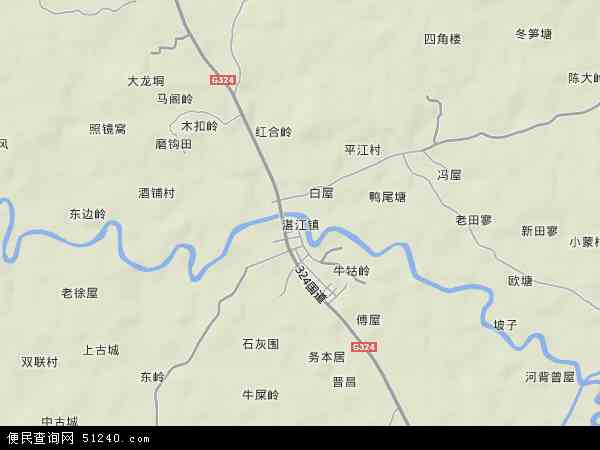 湛江镇地形图 - 湛江镇地形图高清版 - 2024年湛江镇地形图
