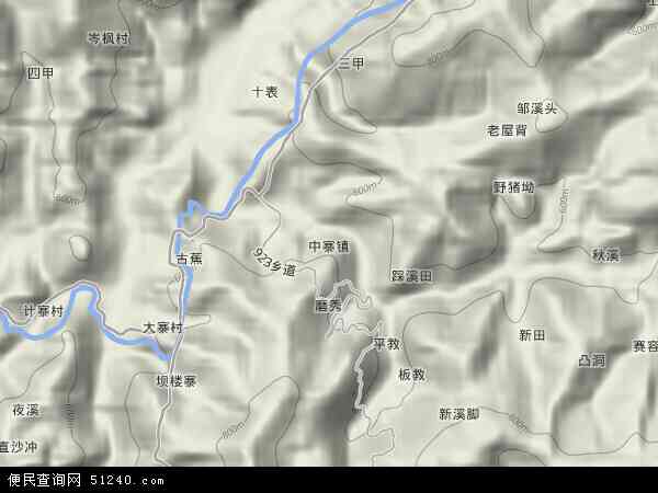 中寨镇地形图 - 中寨镇地形图高清版 - 2024年中寨镇地形图