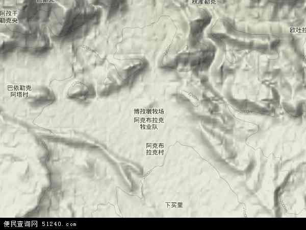博孜墩牧场地形图 - 博孜墩牧场地形图高清版 - 2024年博孜墩牧场地形图