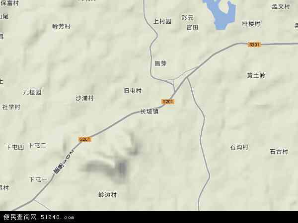 长坡镇地形图 - 长坡镇地形图高清版 - 2024年长坡镇地形图