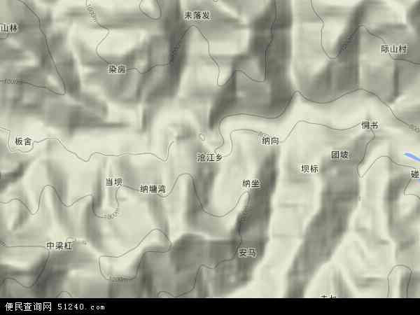 沧江乡地形图 - 沧江乡地形图高清版 - 2024年沧江乡地形图