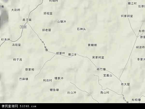 潮江乡地形图 - 潮江乡地形图高清版 - 2024年潮江乡地形图