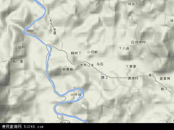 大布江乡地形图 - 大布江乡地形图高清版 - 2024年大布江乡地形图