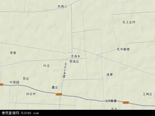 大连乡地形图 - 大连乡地形图高清版 - 2024年大连乡地形图