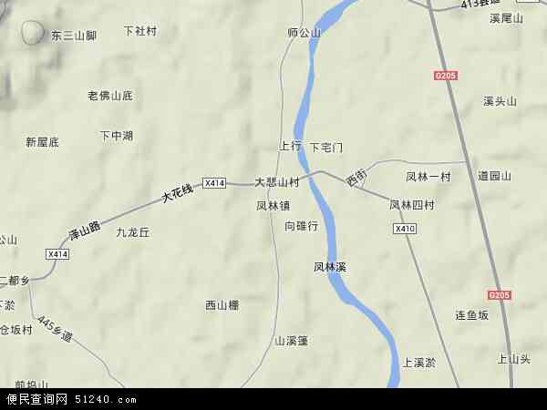 凤林镇地形图 - 凤林镇地形图高清版 - 2024年凤林镇地形图