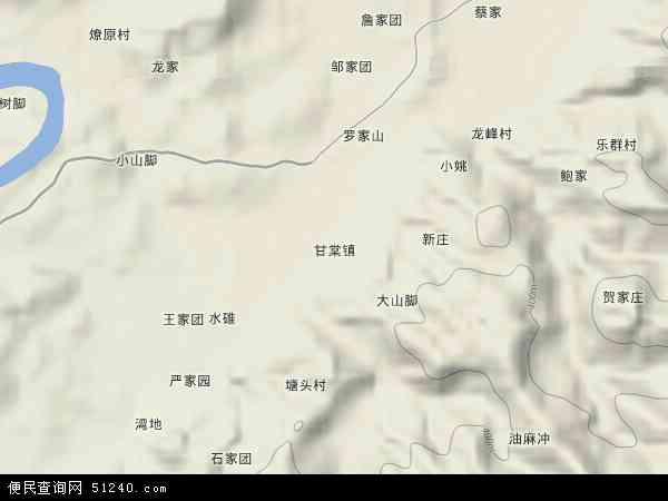 甘棠镇地形图 - 甘棠镇地形图高清版 - 2024年甘棠镇地形图