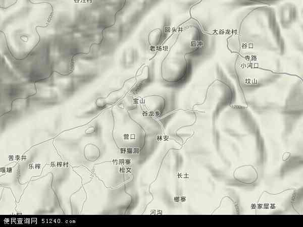 谷龙乡地形图 - 谷龙乡地形图高清版 - 2024年谷龙乡地形图