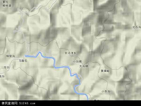 甘河净乡地形图 - 甘河净乡地形图高清版 - 2024年甘河净乡地形图