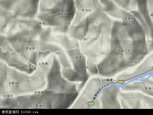 广城镇地形图 - 广城镇地形图高清版 - 2024年广城镇地形图