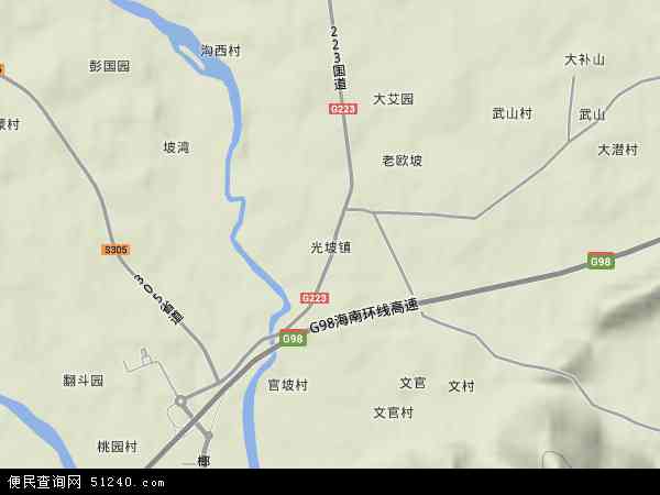 光坡镇地形图 - 光坡镇地形图高清版 - 2024年光坡镇地形图