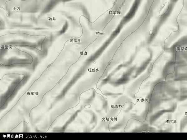 红丝乡地形图 - 红丝乡地形图高清版 - 2024年红丝乡地形图