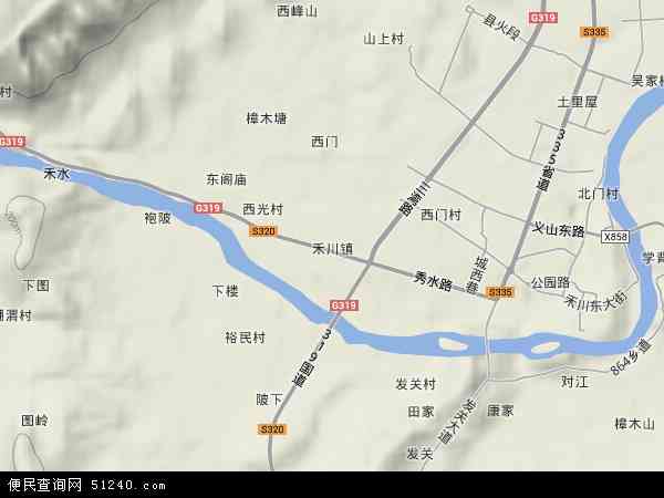 禾川镇地形图 - 禾川镇地形图高清版 - 2024年禾川镇地形图