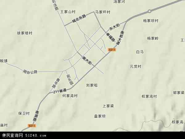 汉山镇地形图 - 汉山镇地形图高清版 - 2024年汉山镇地形图