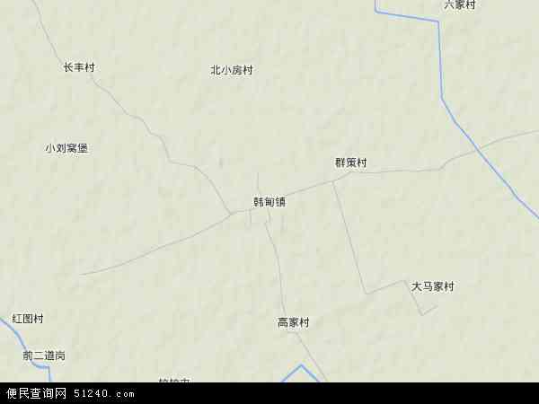 韩甸镇地形图 - 韩甸镇地形图高清版 - 2024年韩甸镇地形图