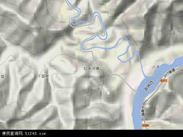 红水河镇地形图 - 红水河镇地形图高清版 - 2024年红水河镇地形图