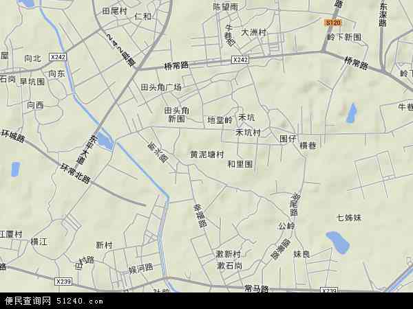 黄泥塘村地形图 - 黄泥塘村地形图高清版 - 2024年黄泥塘村地形图