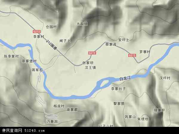 汉王镇地形图 - 汉王镇地形图高清版 - 2024年汉王镇地形图