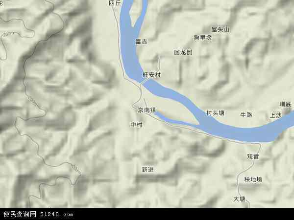京南镇地形图 - 京南镇地形图高清版 - 2024年京南镇地形图
