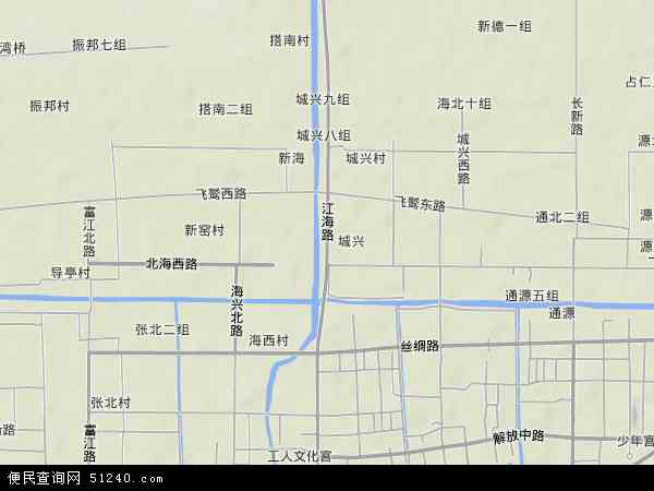 江海镇区地形图 - 江海镇区地形图高清版 - 2024年江海镇区地形图