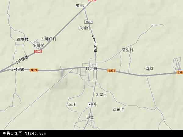 岭北镇地形图 - 岭北镇地形图高清版 - 2024年岭北镇地形图