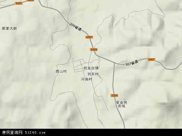 刘龙台镇地形图 - 刘龙台镇地形图高清版 - 2024年刘龙台镇地形图