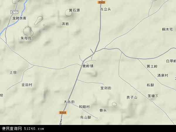 麦岭镇地形图 - 麦岭镇地形图高清版 - 2024年麦岭镇地形图