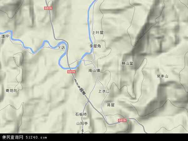 南山镇地形图 - 南山镇地形图高清版 - 2024年南山镇地形图