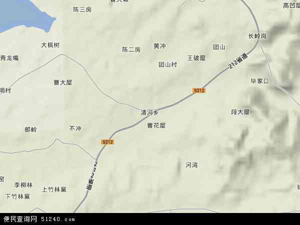 清河乡地形图 - 清河乡地形图高清版 - 2025年清河乡地形图