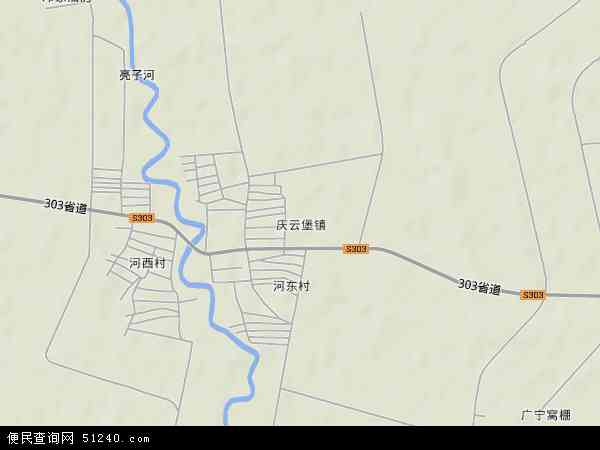 庆云堡镇地形图 - 庆云堡镇地形图高清版 - 2024年庆云堡镇地形图