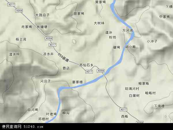 苏仙石乡地形图 - 苏仙石乡地形图高清版 - 2024年苏仙石乡地形图