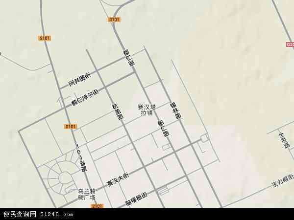 赛汉塔拉镇地形图 - 赛汉塔拉镇地形图高清版 - 2024年赛汉塔拉镇地形图