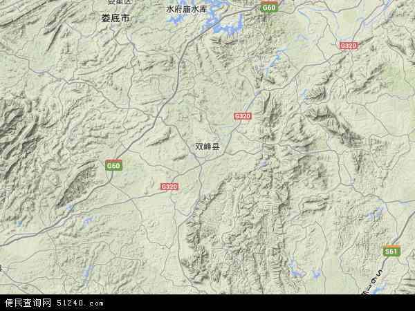 双峰县地形图 - 双峰县地形图高清版 - 2024年双峰县地形图
