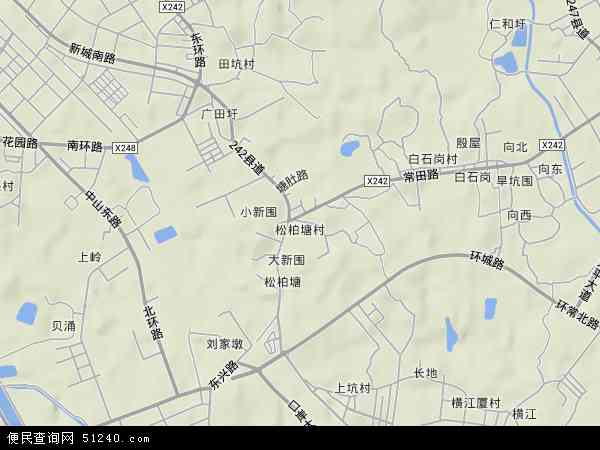 松柏塘村地形图 - 松柏塘村地形图高清版 - 2024年松柏塘村地形图